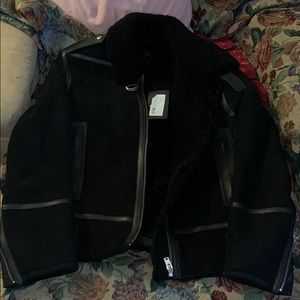 IRO Paris Shearling Jacket w Leather Parts